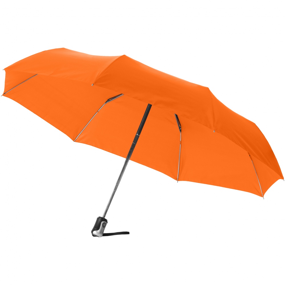 Logotrade promotional product image of: 21.5" Alex 3-section auto open and close umbrella, orange