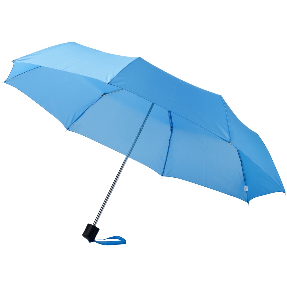 Logo trade promotional products image of: Ida 21.5" foldable umbrella, process blue