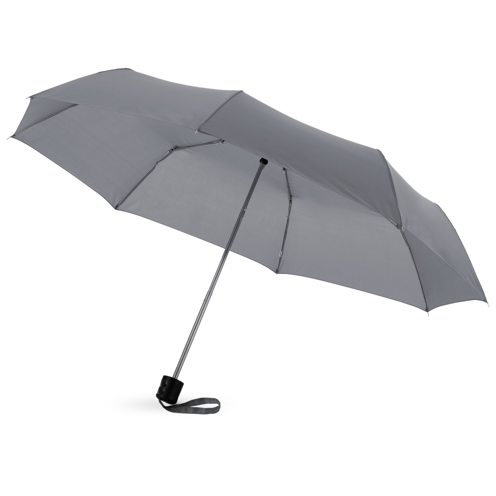 Logotrade promotional product picture of: 21,5'' Ida 3-section umbrella, grey