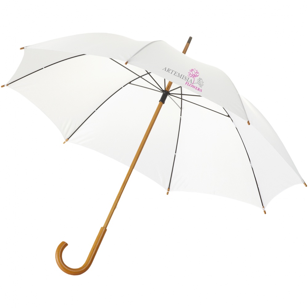 Logo trade promotional merchandise picture of: 23'' Jova Classic umbrella, white