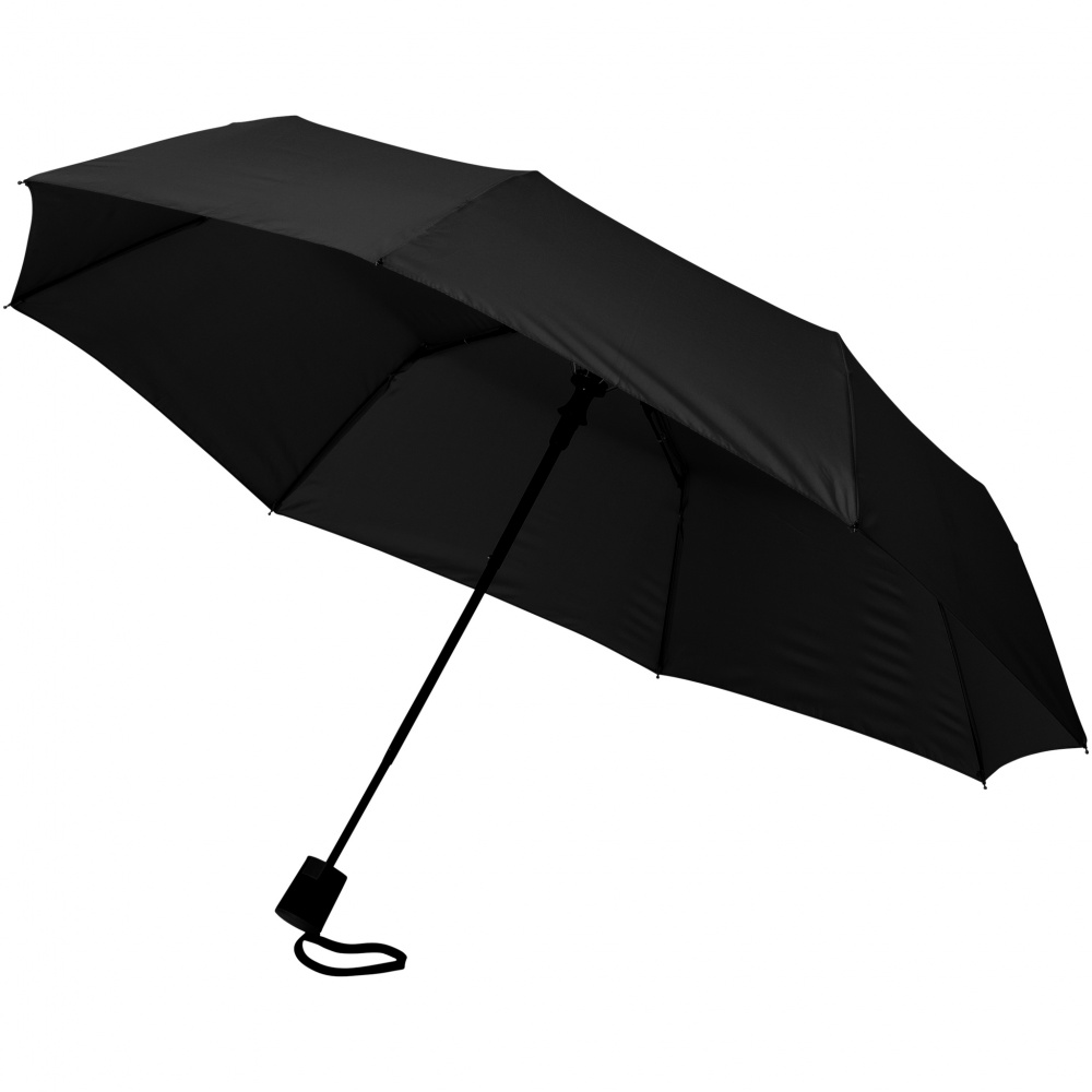 Logotrade promotional products photo of: 21" 3-section auto open umbrella Wali , black