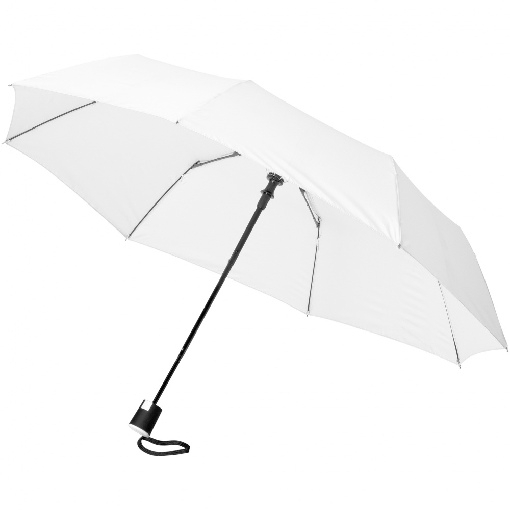 Logo trade promotional giveaways image of: 21" 3-section auto open umbrella Wali , white