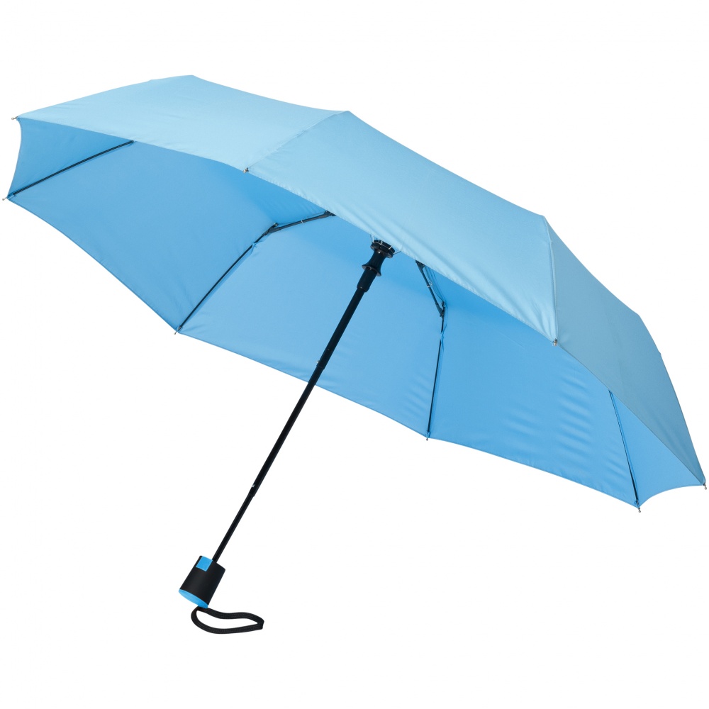 Logotrade promotional merchandise image of: 21"  Wali 3-section auto open umbrella, light blue