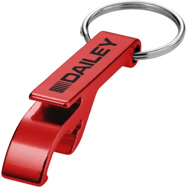 Logotrade promotional item image of: Tao alu bottle and can opener key chain, red