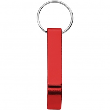 Logo trade corporate gift photo of: Tao alu bottle and can opener key chain, red