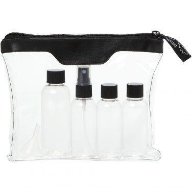 Logotrade advertising products photo of: Munich airline approved travel bottle set, black