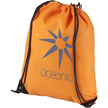 Logo trade promotional giveaways image of: Evergreen non woven premium rucksack eco, orange