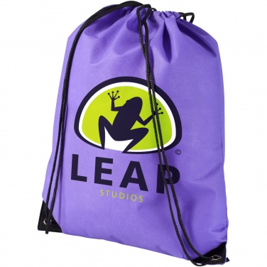 Logo trade promotional giveaways image of: Evergreen non woven premium rucksack eco, purple