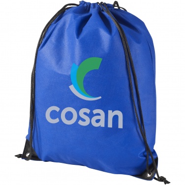 Logo trade promotional giveaways image of: Evergreen non woven premium rucksack eco, blue