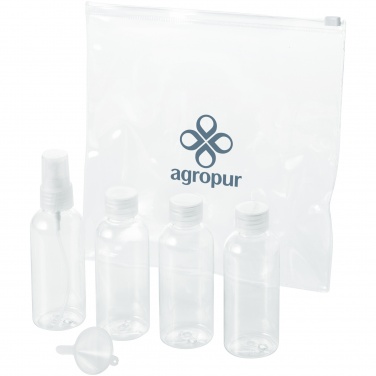 Logo trade promotional merchandise photo of: Tokyo airline approved travel bottle set, white