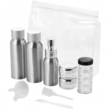 Logo trade advertising products image of: Frankfurt airline approved alu travel bottle set