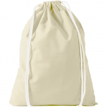 Logo trade advertising products picture of: Oregon cotton premium rucksack, natural white