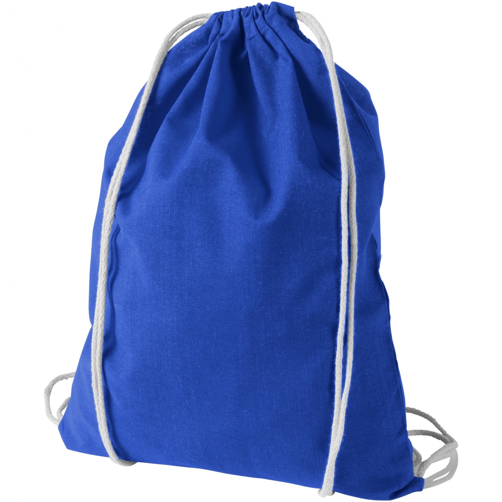 Logo trade advertising products picture of: Oregon cotton premium rucksack, blue