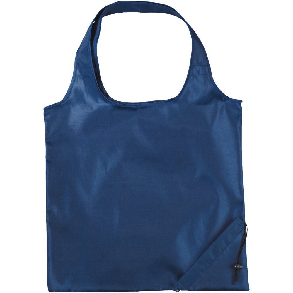 Logo trade promotional giveaways image of: The Bungalow Foldaway Shopper Tote, navy blue