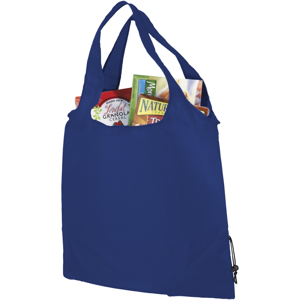 Logo trade promotional items image of: The Bungalow Foldaway Shopper Tote, royal blue