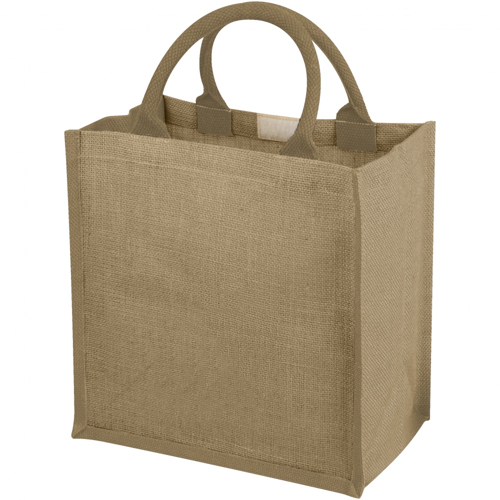 Logo trade promotional gift photo of: Chennai jute gift tote, beige