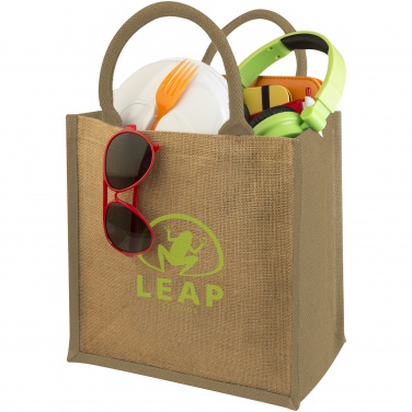 Logo trade advertising products image of: Chennai jute gift tote, beige