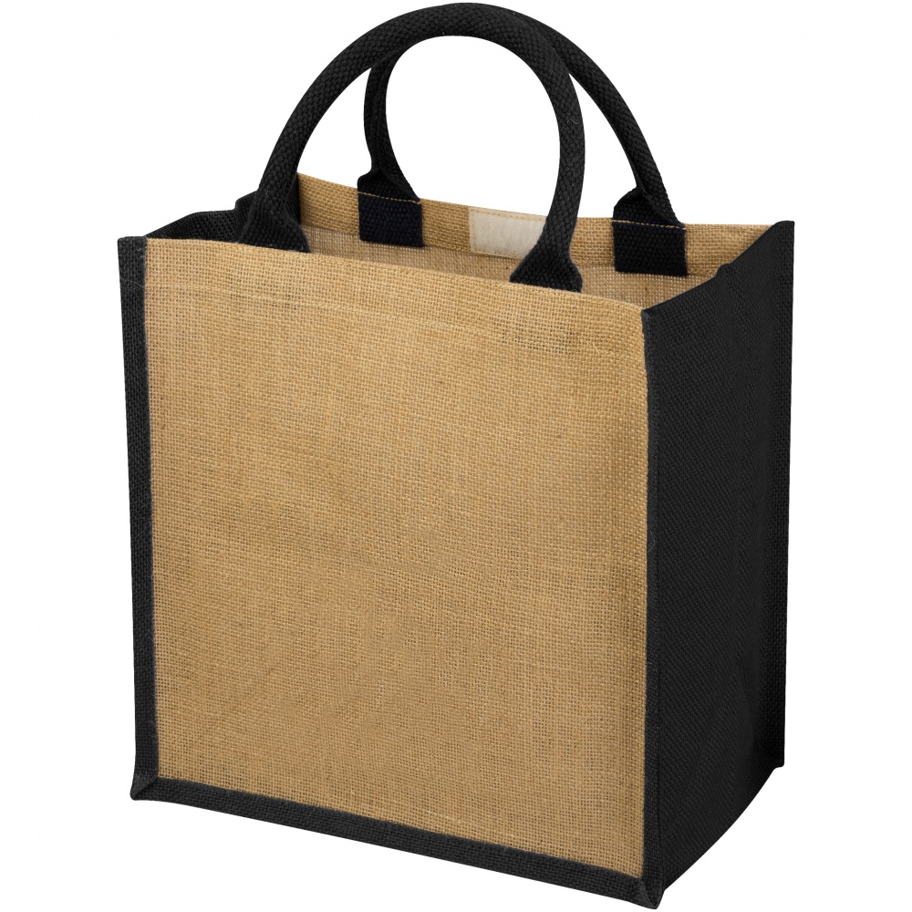 Logo trade promotional gifts picture of: Chennai jute gift tote, black