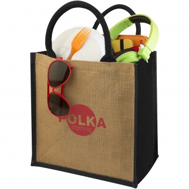 Logotrade promotional item image of: Chennai jute gift tote, black