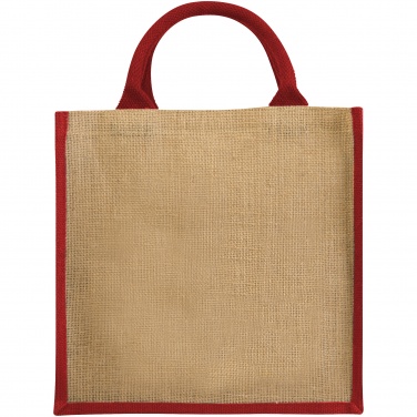 Logo trade corporate gifts image of: Chennai jute gift tote, red