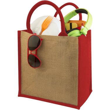 Logo trade promotional gifts image of: Chennai jute gift tote, red