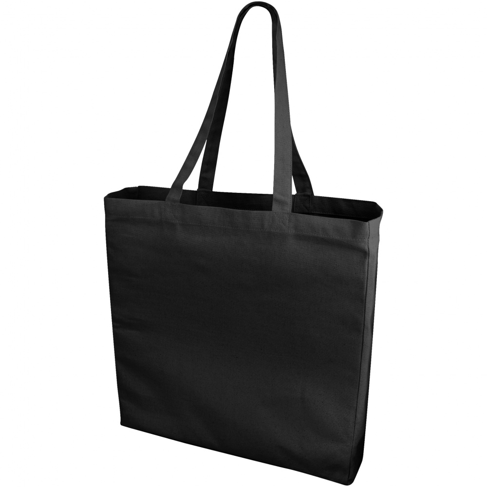 Logo trade promotional giveaways image of: Odessa cotton tote, black