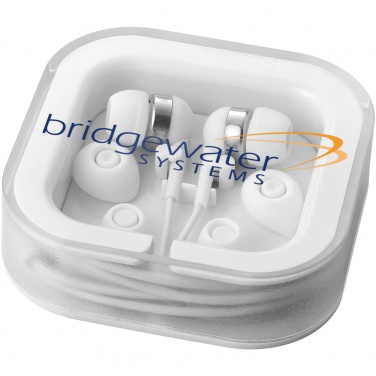 Logo trade promotional giveaways picture of: Sargas earbuds with microphone