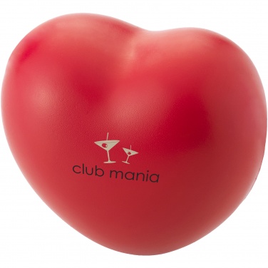 Logo trade promotional merchandise image of: Heart shaped stress reliever, red