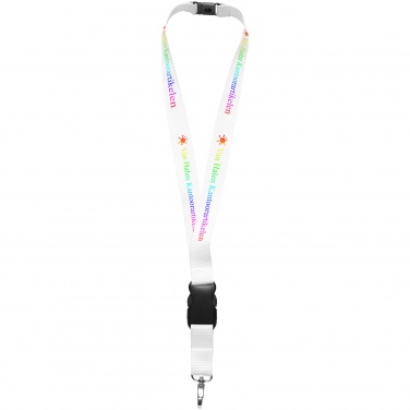 Logotrade promotional gifts photo of: Yogi lanyard with detachable buckle, white