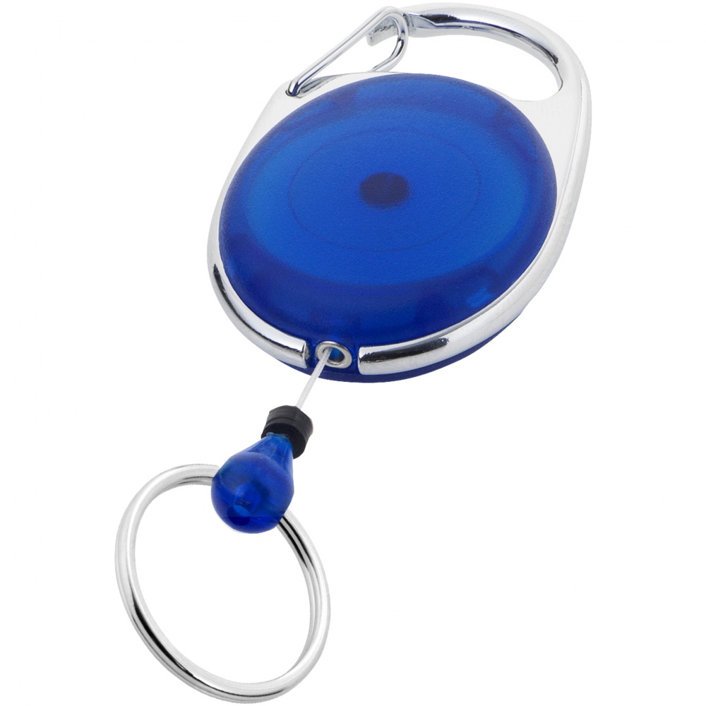 Logo trade promotional product photo of: Gerlos roller clip key chain, blue