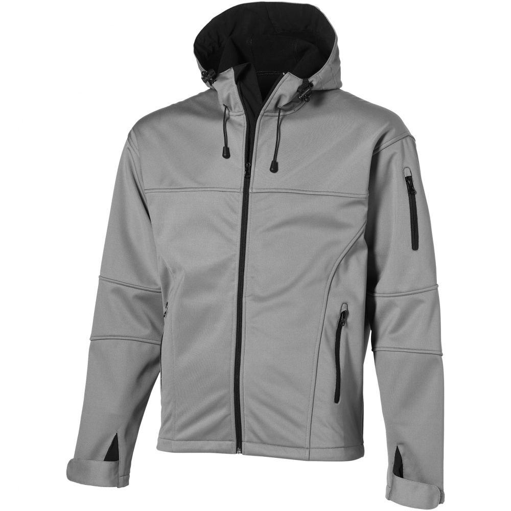 Logo trade corporate gifts image of: Match softshell jacket, grey