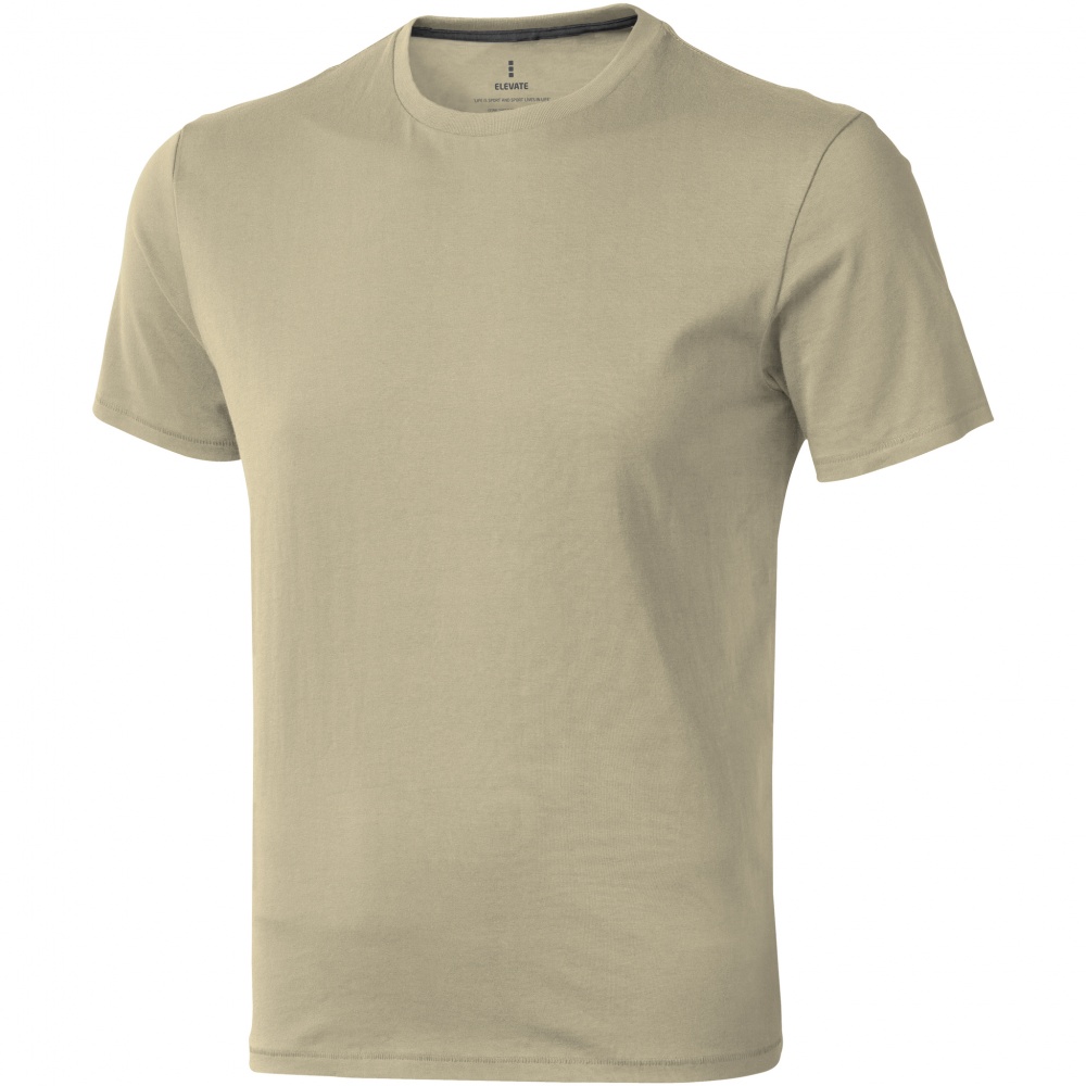 Logo trade promotional products image of: Nanaimo short sleeve T-Shirt, beige