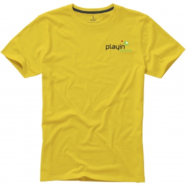 Logo trade corporate gifts image of: Nanaimo short sleeve T-Shirt, yellow