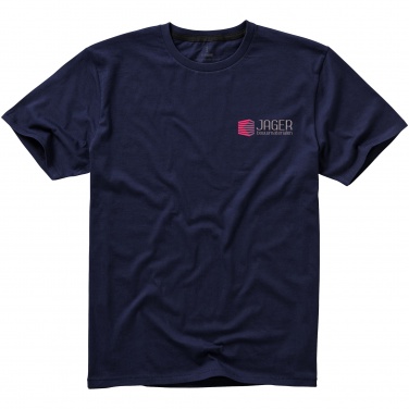 Logo trade promotional merchandise image of: Nanaimo short sleeve T-Shirt, navy