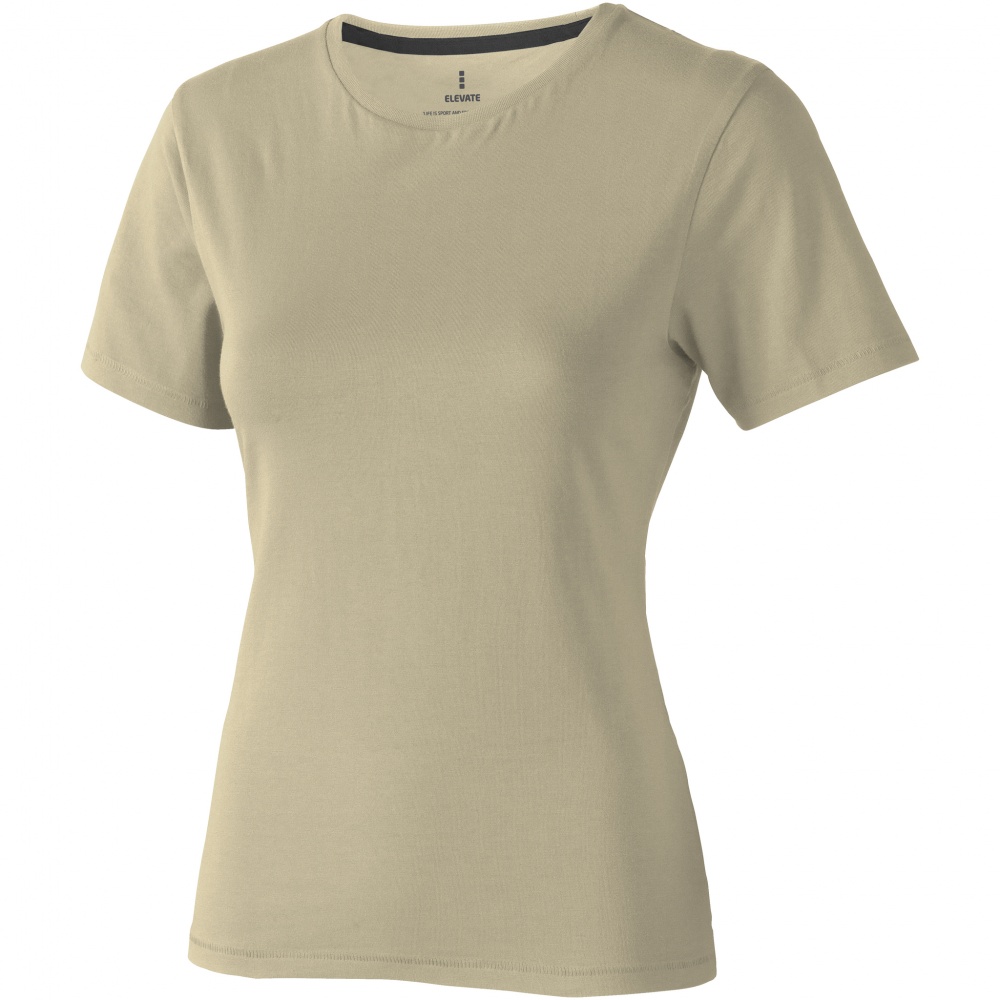 Logotrade promotional gift image of: Nanaimo short sleeve ladies T-shirt, beige