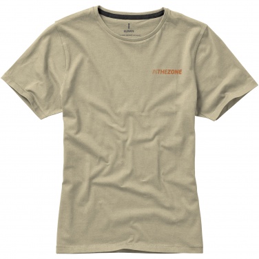 Logo trade promotional merchandise picture of: Nanaimo short sleeve ladies T-shirt, beige