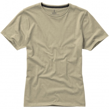 Logo trade promotional merchandise photo of: Nanaimo short sleeve ladies T-shirt, beige