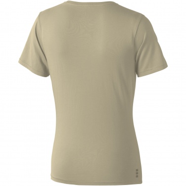 Logo trade promotional giveaway photo of: Nanaimo short sleeve ladies T-shirt, beige