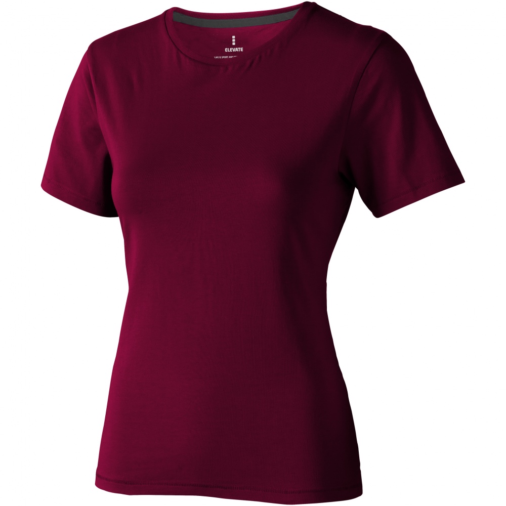 Logotrade promotional product picture of: Nanaimo short sleeve ladies T-shirt, dark red