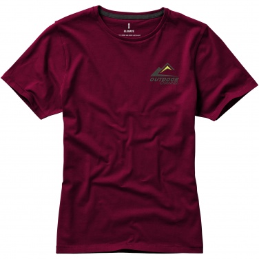 Logo trade promotional gifts image of: Nanaimo short sleeve ladies T-shirt, dark red