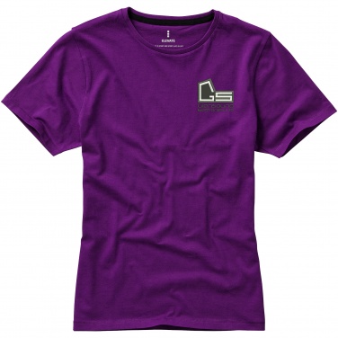 Logo trade promotional products image of: Nanaimo short sleeve ladies T-shirt, purple