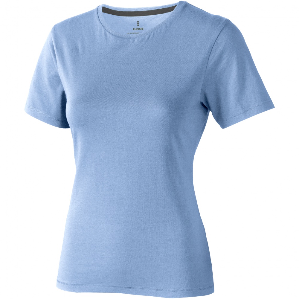 Logo trade promotional product photo of: Nanaimo short sleeve ladies T-shirt, light blue