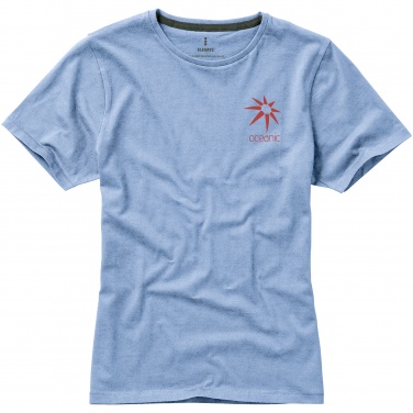 Logo trade promotional items image of: Nanaimo short sleeve ladies T-shirt, light blue