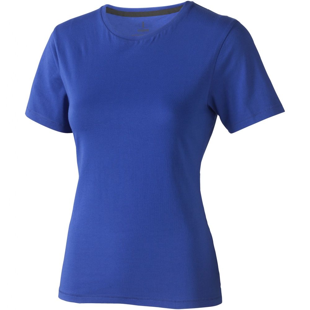 Logotrade promotional item image of: Nanaimo short sleeve ladies T-shirt, blue