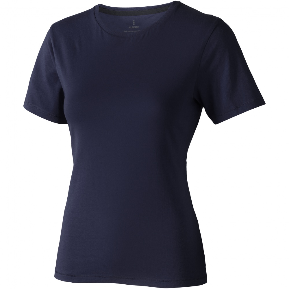 Logotrade corporate gift picture of: Nanaimo short sleeve ladies T-shirt, navy