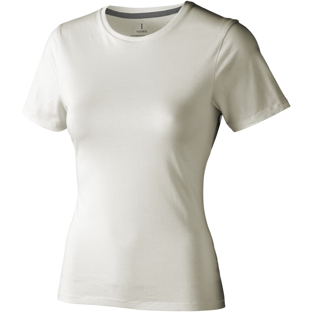 Logotrade promotional giveaway image of: Nanaimo short sleeve ladies T-shirt, light grey