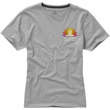 Logo trade promotional gift photo of: Nanaimo short sleeve ladies T-shirt, grey