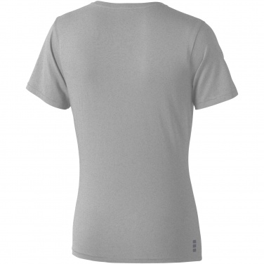 Logo trade promotional giveaways picture of: Nanaimo short sleeve ladies T-shirt, grey