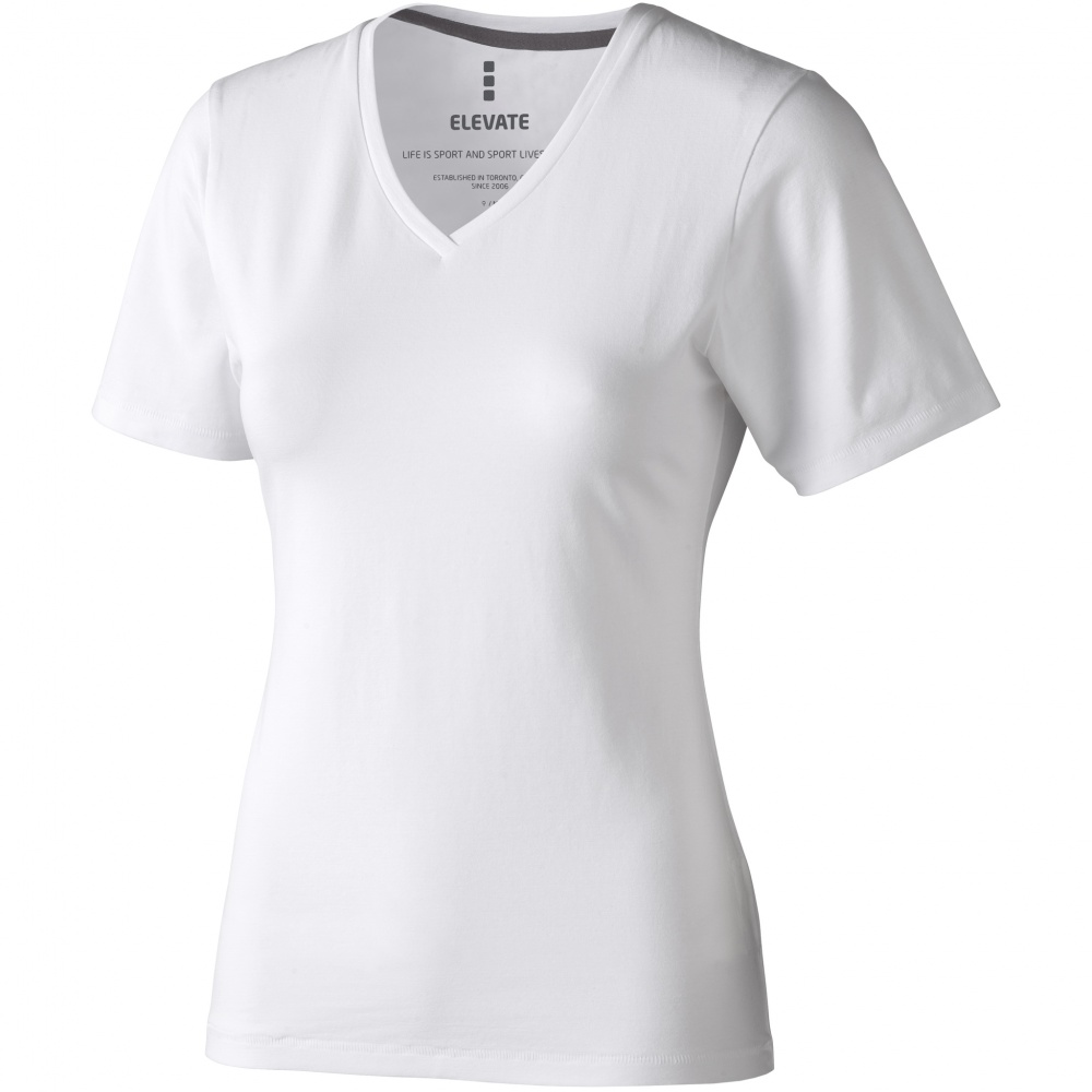 Logo trade promotional gifts picture of: Kawartha short sleeve ladies T-shirt, white