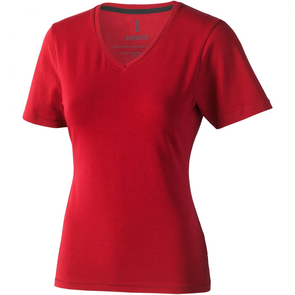 Logo trade promotional merchandise image of: Kawartha short sleeve ladies T-shirt, red